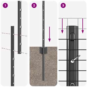 Plot s sloupkem Šedá 1,4 x 50 m Ocel a PVC - obrázek 11
