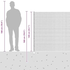 Plot s sloupkem Šedá 1,4 x 50 m Ocel a PVC - obrázek 14