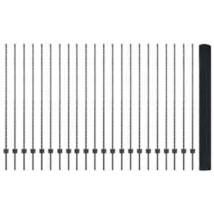 Plot s sloupkem Šedá 1,5 x 50 m Ocel a PVC - obrázek 5