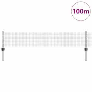 Plot s sloupkem Šedá 0,4 x 100 m Ocel a PVC - obrázek 2
