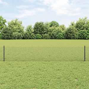 Plot s sloupkem Šedá 0,4 x 100 m Ocel a PVC - obrázek 1