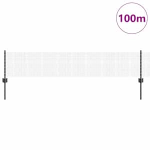 Plot s sloupkem Šedá 0,4 x 100 m Ocel a PVC - obrázek 3