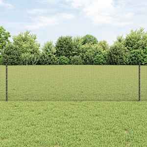 Svařovaná drátěná oplocení s sloupkem 100 x 0,6 m Šedá Síťovina - obrázek 1