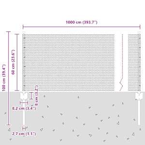 Venkovní hexagonální plot s příspěvkem 10 x 0,6 m Zelená - obrázek 11