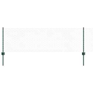 vidaXL Kuusnurkne aed koos posti 10 x 0,6 m PVC-kaetud teras Roheline