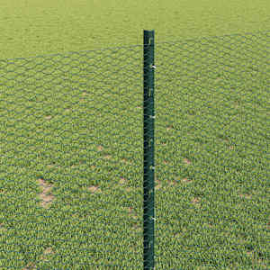 Plot s sloupkem Zelená 1 x 10 m Ocel a PVC - obrázek 4