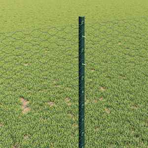 Plot s sloupkem Zelená 1 x 10 m Ocel a PVC - obrázek 4