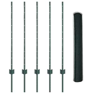Plot s sloupkem Zelená 1 x 10 m Ocel a PVC - obrázek 5