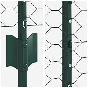 Plot s sloupkem Zelená 1 x 10 m Ocel a PVC - obrázek 8