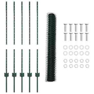 Plot s sloupkem Zelená 1 x 10 m Ocel a PVC - obrázek 6