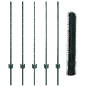 Plot s sloupkem Zelená 1 x 10 m Ocel a PVC - obrázek 5