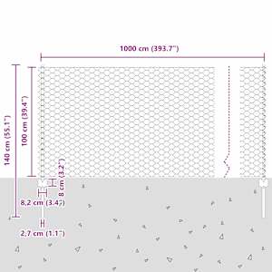 Plot s sloupkem Zelená 1 x 10 m Ocel a PVC - obrázek 12