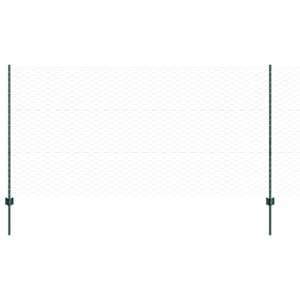vidaXL Kuusnurkne aed koos posti 10 x 1,2 m PVC-kaetud teras Roheline
