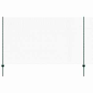 vidaXL Kuusnurkne aed koos posti 10 x 1,4 m PVC-kaetud teras Roheline
