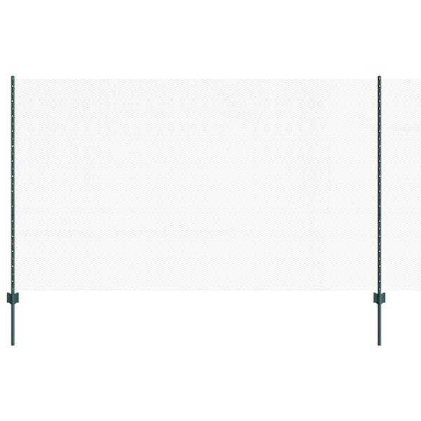 vidaXL Kuusnurkne aed koos posti 10 x 1,4 m PVC-kaetud teras Roheline