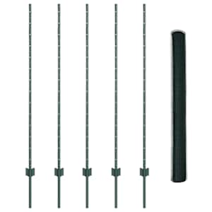 Plot s sloupkem Zelená 1,4 x 10 m Ocel a PVC - obrázek 5