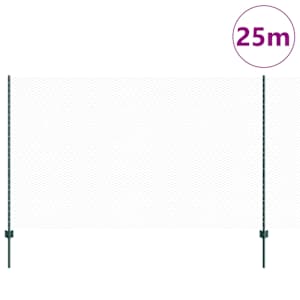 Plot s sloupkem Zelená 1,4 x 10 m Ocel a PVC - obrázek 3