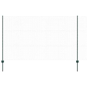 vidaXL Kuusnurkne aed koos posti 10 x 1,4 m PVC-kaetud teras Roheline