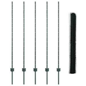 Plot s sloupkem Zelená 1,4 x 10 m Ocel a PVC - obrázek 5