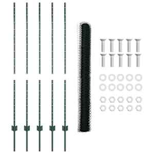 Plot s sloupkem Zelená 1,4 x 10 m Ocel a PVC - obrázek 6