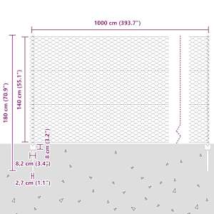 Plot s sloupkem Zelená 1,4 x 10 m Ocel a PVC - obrázek 12