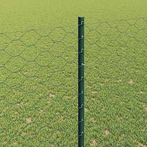 Plot s sloupkem Zelená 1,5 x 10 m Ocel a PVC - obrázek 4