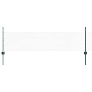 vidaXL Kuusnurkne aed koos posti 25 x 0,5 m PVC-kaetud teras Roheline