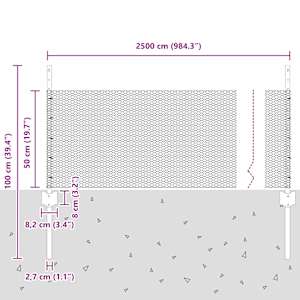 Venkovní hexagonální plot s příspěvkem 25 x 0,5 m Zelená - obrázek 11