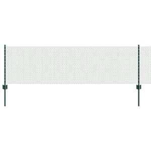 vidaXL Kuusnurkne aed koos posti 25 x 0,6 m PVC-kaetud teras Roheline