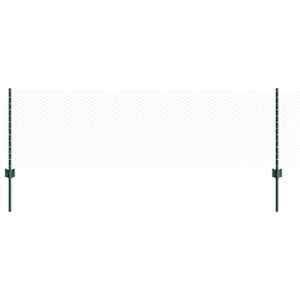vidaXL Kuusnurkne aed koos posti 25 x 0,6 m PVC-kaetud teras Roheline