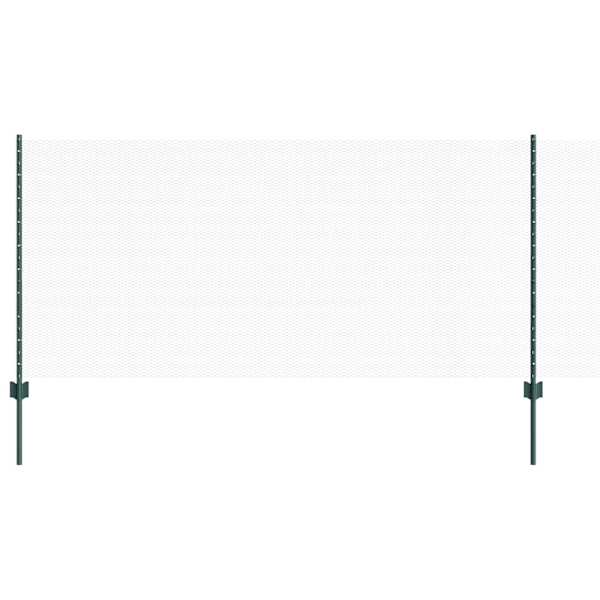 vidaXL Kuusnurkne aed koos posti 25 x 1 m PVC-kaetud teras Roheline