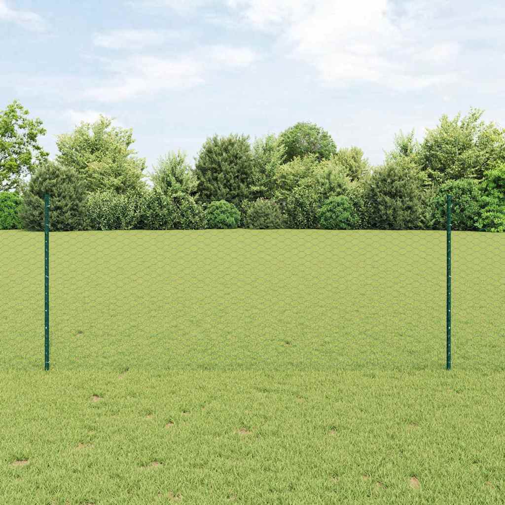 Záhradný plot Sada 2 Zelený Kov 25 x 1 m Trvácny 3336718