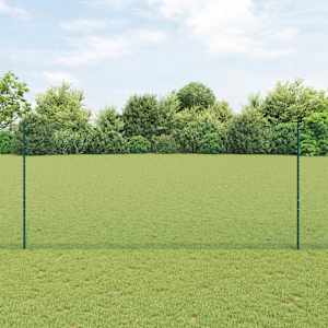 Plot s sloupkem Zelená 1,4 x 25 m Ocel a PVC - obrázek 1