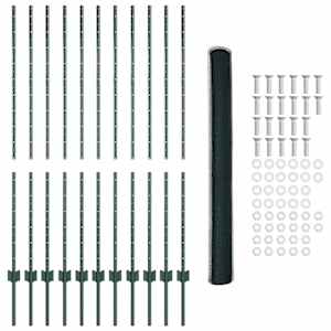 Plot s sloupkem Zelená 1,4 x 25 m Ocel a PVC - obrázek 6