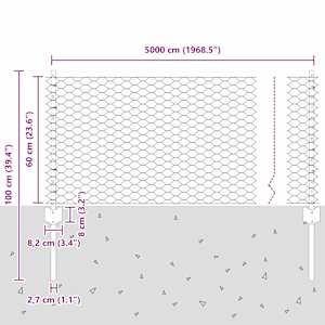 Venkovní hexagonální plot s příspěvkem 50 x 0,6 m Zelená - obrázek 11