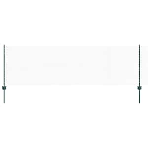 vidaXL Kuusnurkne aed koos posti 50 x 0,8 m PVC-kaetud teras Roheline