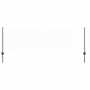 vidaXL Kuusnurkne aed koos posti 50 x 0,8 m PVC-kaetud teras Roheline