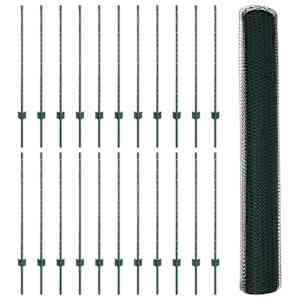 Plot s sloupkem Zelená 1 x 50 m Ocel a PVC - obrázek 5