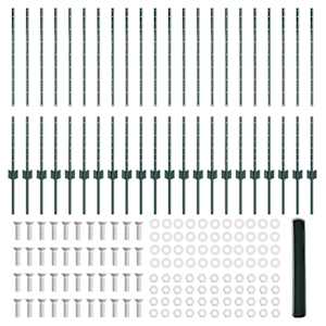 Plot s sloupkem Zelená 1 x 50 m Ocel a PVC - obrázek 6