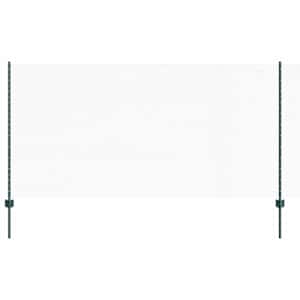 vidaXL Kuusnurkne aed koos posti 50 x 1,2 m PVC-kaetud teras Roheline