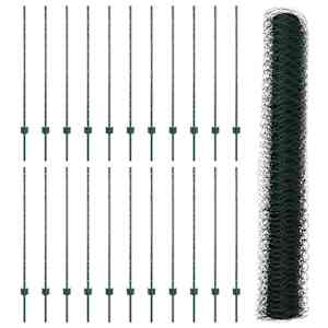 Plot s sloupkem Zelená 1,2 x 50 m Ocel a PVC - obrázek 5