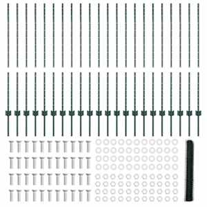 Plot s sloupkem Zelená 1,2 x 50 m Ocel a PVC - obrázek 6