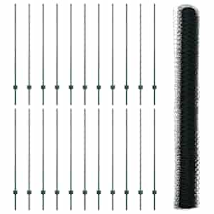 Plot s sloupkem Zelená 1,4 x 50 m Ocel a PVC - obrázek 5