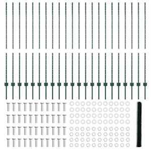 Plot s sloupkem Zelená 1,4 x 50 m Ocel a PVC - obrázek 6