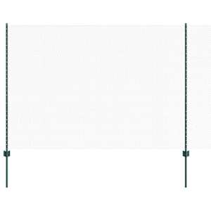 vidaXL Kuusnurkne aed koos posti 50 x 1,6 m PVC-kaetud teras Roheline