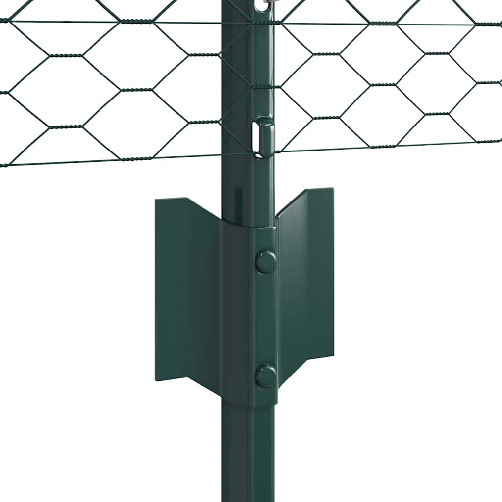 Kerítés Tartó 11 db U-csatorna Zöld 40 cm Acél 