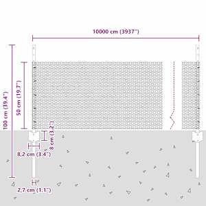 Venkovní hexagonální plot s příspěvkem 100 x 0,5 m Zelená - obrázek 11