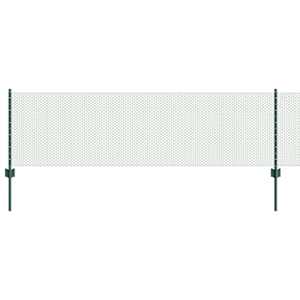 vidaXL Kuusnurkne aed koos posti 100 x 0,6 m PVC-kaetud teras Roheline