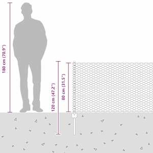 Venkovní hexagonální plot s příspěvkem 100 x 0,8 m Zelená - obrázek 13