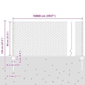 Venkovní hexagonální plot s příspěvkem 100 x 0,8 m Zelená - obrázek 11